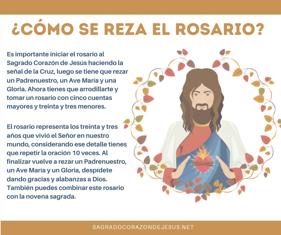 como rezar el rosario al sagrado corazón